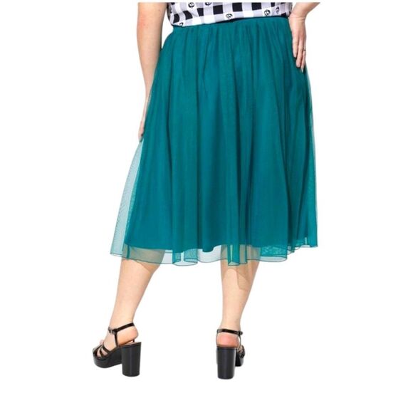 TORRID DISNEY RETRO VILLIANS COLLECTION Midi SKULL TULLE SKIRT 1X - Picture 12 of 16